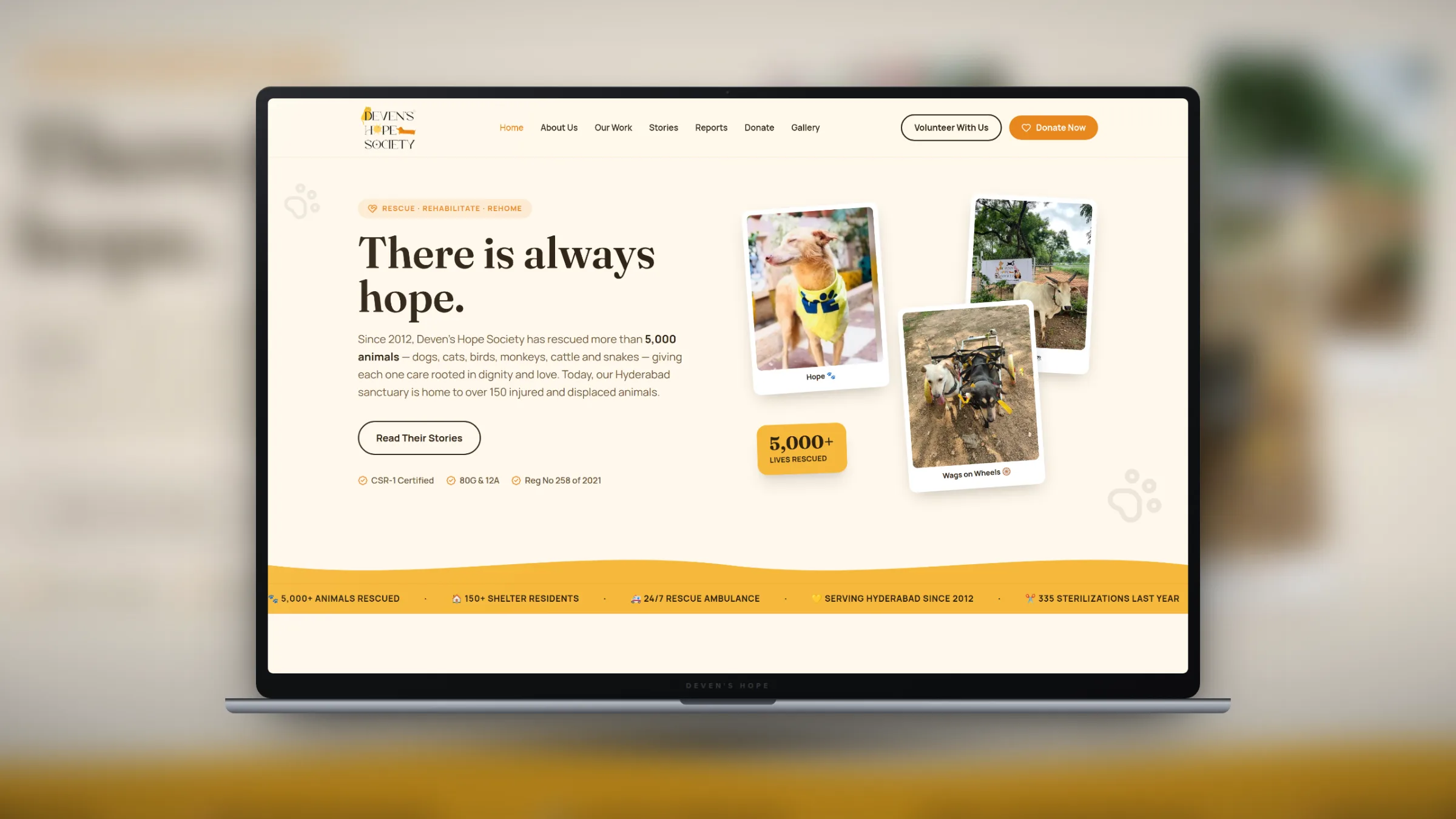 Deven's Hope Society - Animal Rescue NGO Site