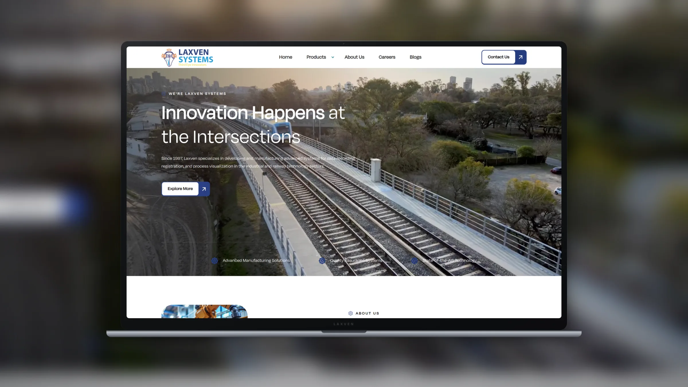 Laxven Systems - B2B WordPress Site for a Railway Technology Manufacturer