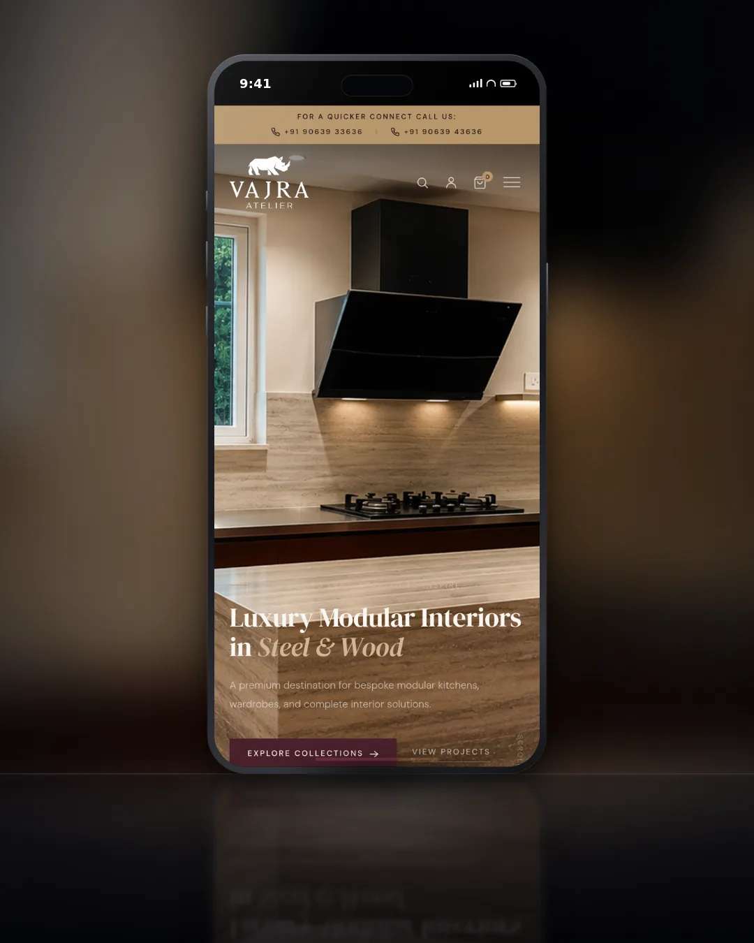 Vajra Atelier — CI4 App & Print Collateral